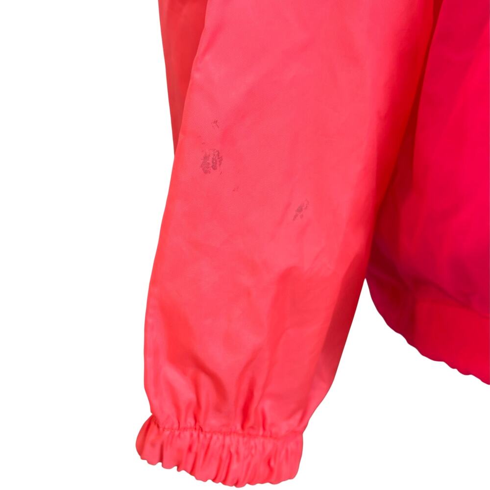 90s Ocean Pacific OP Neon Pink Windbreaker Pullover Half-Zip Jacket, Size M - Picture 7 of 8